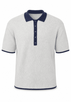 Dynamic Textured Polo Knit