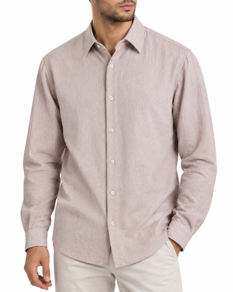 Vamous Signature Textured Long-Sleeve Shirt