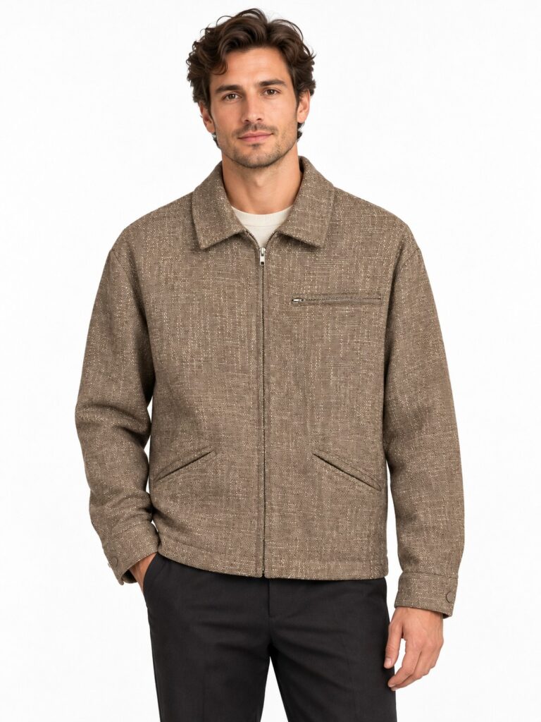 Vamous Textured Zip Jacket