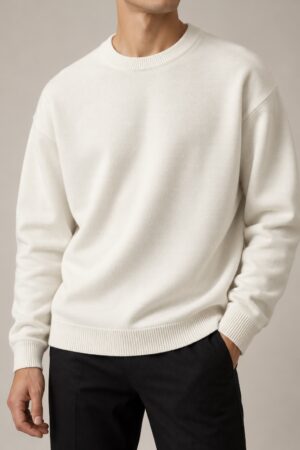 Dynamic Knit Crewneck Sweater โ Big Size